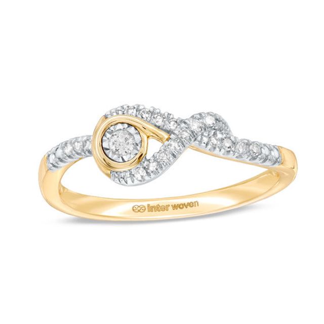 Interwovenâ¢ 1/10 CT. T.w. Diamond Ring in 10K Gold