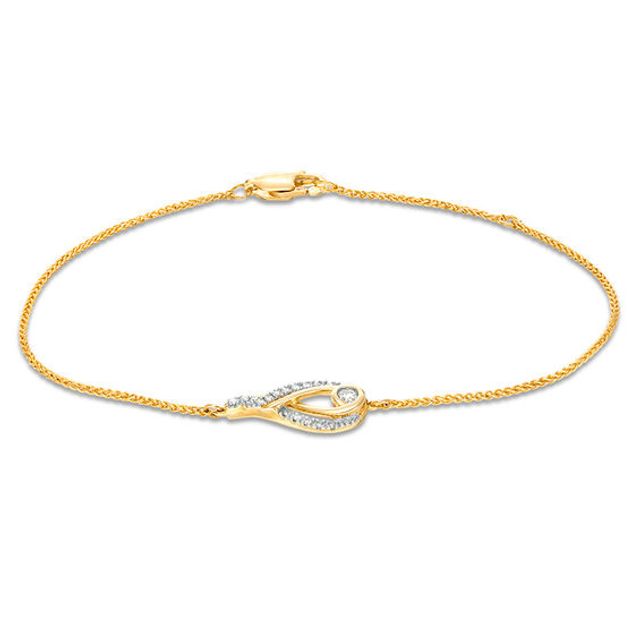 Interwovenâ¢ 1/6 CT. T.w. Diamond Bracelet in 10K Gold - 7.75"