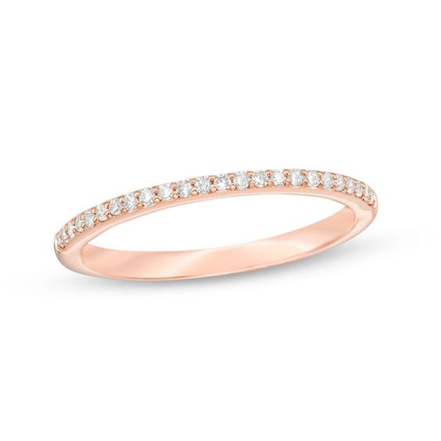 1/10 CT. T.w. Diamond Contour Band in 14K Rose Gold