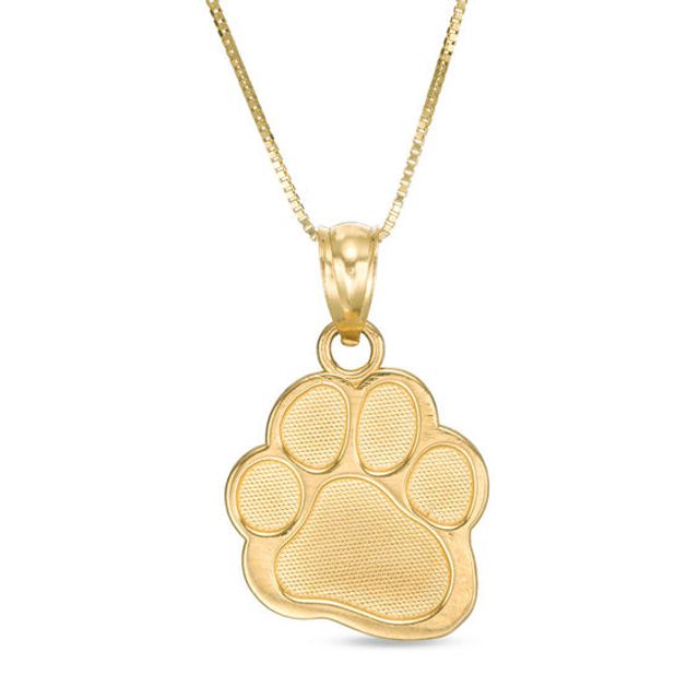 Paw Print Pendant in 10K Gold