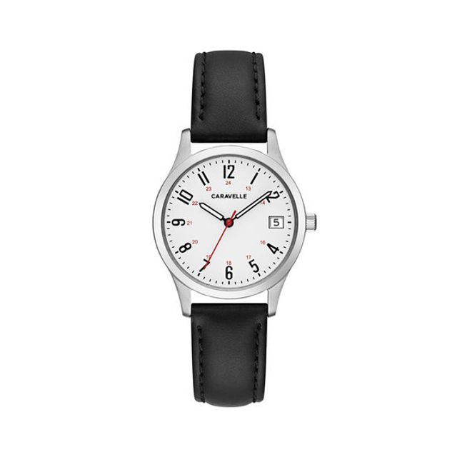 Ladies' Caravelle by Bulova Strap Watch with White Dial (Model: 43M118)