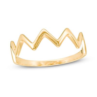 Polished Zig-Zag Band in 10K Gold