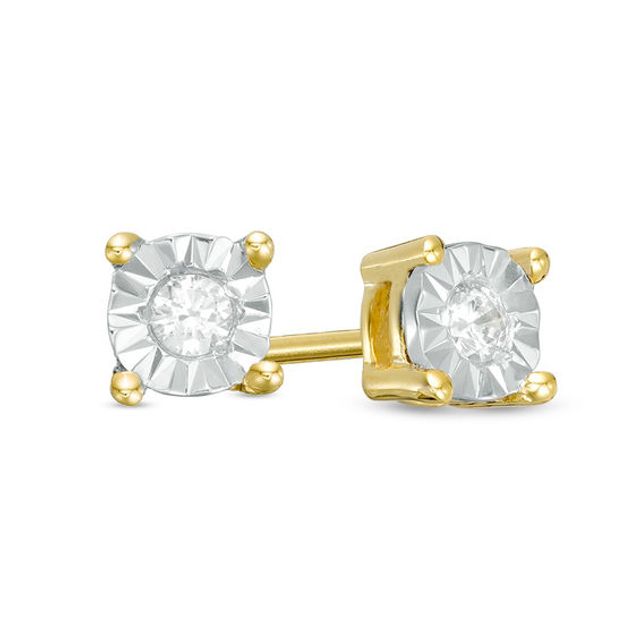 1/6 CT. T.w. Diamond Solitaire Stud Earrings in 10K Gold
