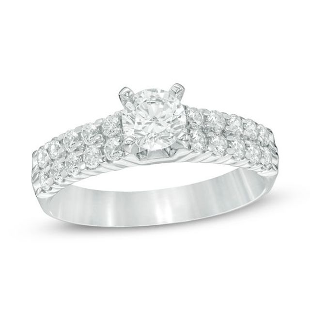 1 CT. T.w. Certified Diamond Engagement Ring in 14K White Gold (I/Si2)