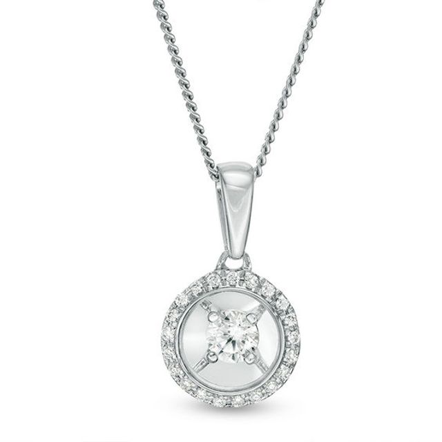 Magnificenceâ¢ 1/6 CT. T.w. Diamond Frame Pendant in 10K White Gold