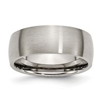 Men's 8.0mm Brushed Wedding Band Titanium