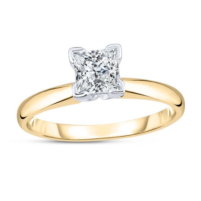 7/8 CT. Princess-Cut Diamond Solitaire Engagement Ring in 14K Gold