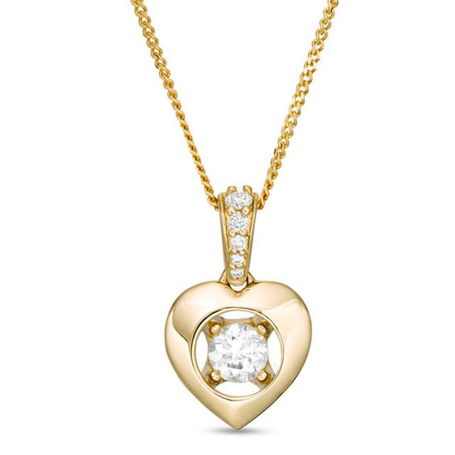 Magnificenceâ¢ 1/8 CT. T.w. Diamond Heart Frame Pendant in 10K Gold