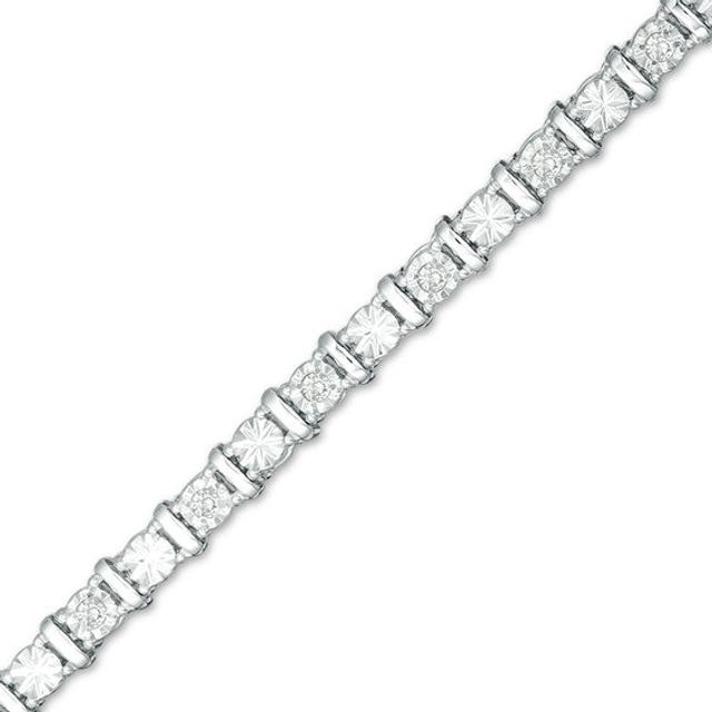 1/4 CT. T.w. Diamond Bar Tennis Bracelet in Sterling Silver - 7.25"