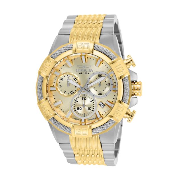 Men's Invicta Bolt Chronograph Two-Tone Watch with Champagne Dial (Model: 25864)