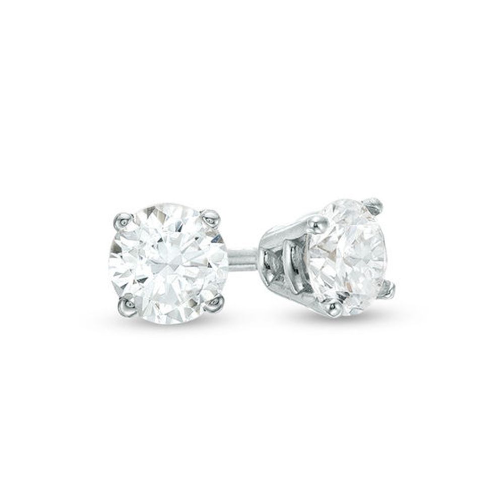 1/4 CT. T.w. Diamond Solitaire Stud Earrings in 10K White Gold