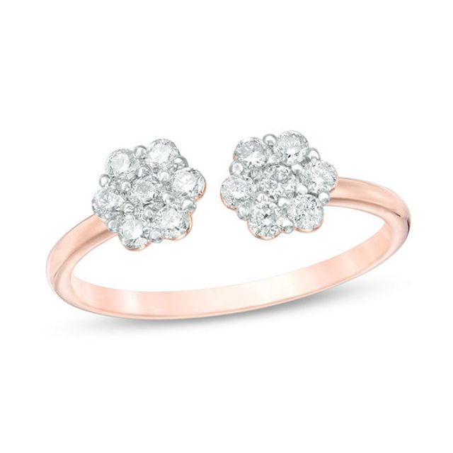 10K Au417 Yellow Gold Ring Wedding Party Engagement Ring 1 2 3 4 5 Carat  Round Moissanite Diamond Ring Crown Flower Bud Elegant - AliExpress