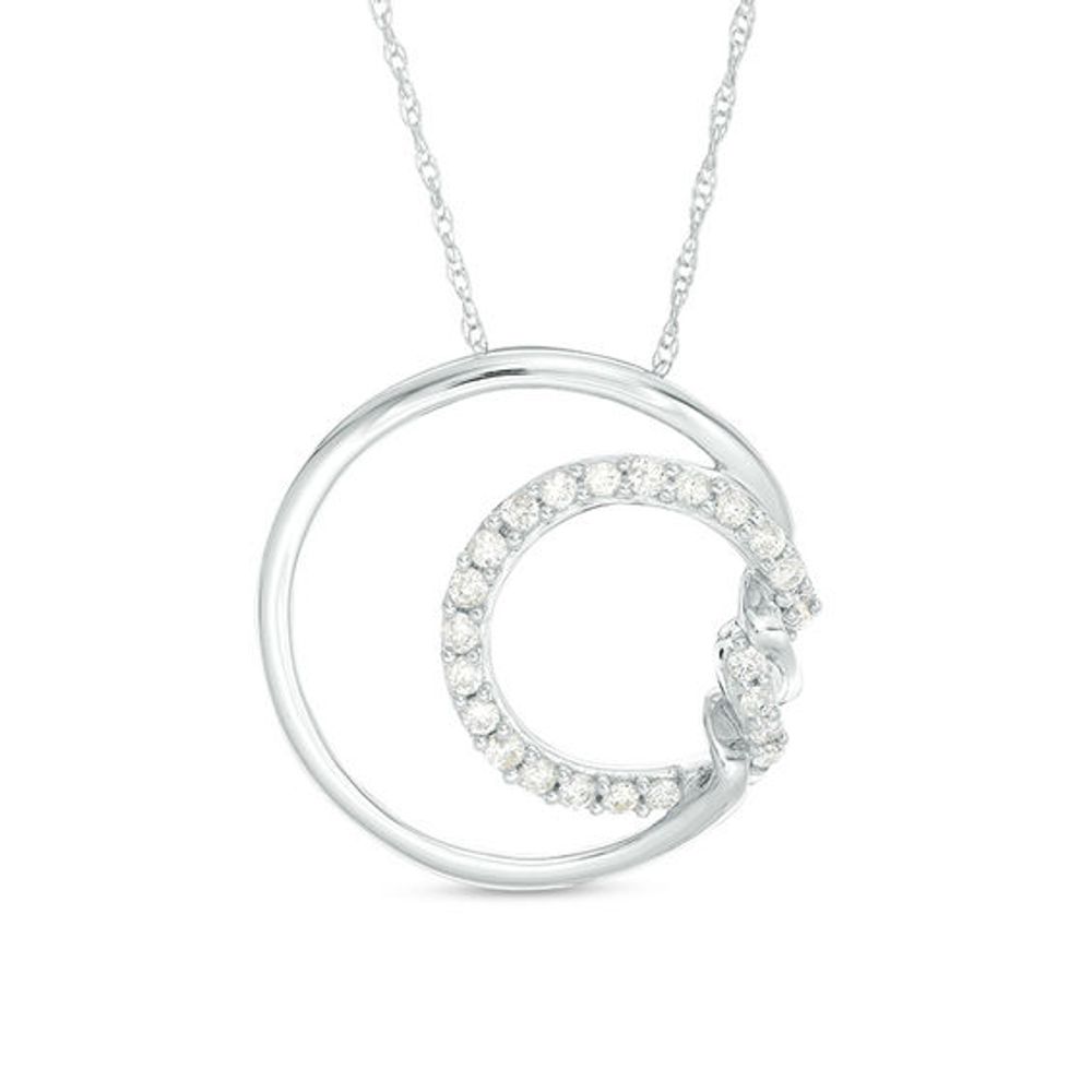 Zales 1CT Diamond Three Stone Pendant Necklace 14K Ye… - Gem