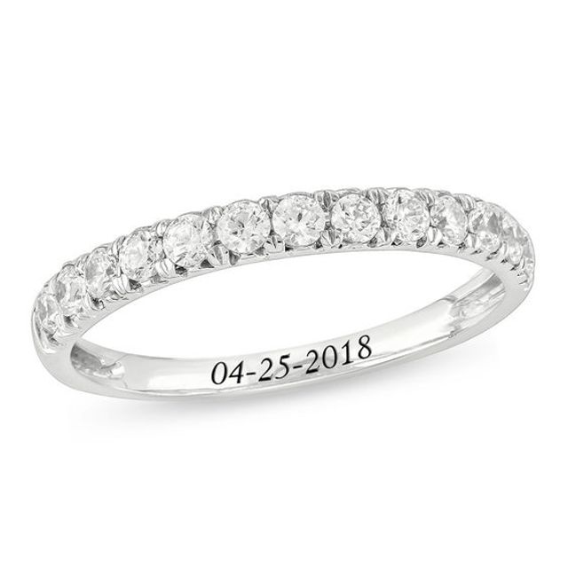 1/2 CT. T.w. Diamond Anniversary Band in Sterling Silver (1 Line)