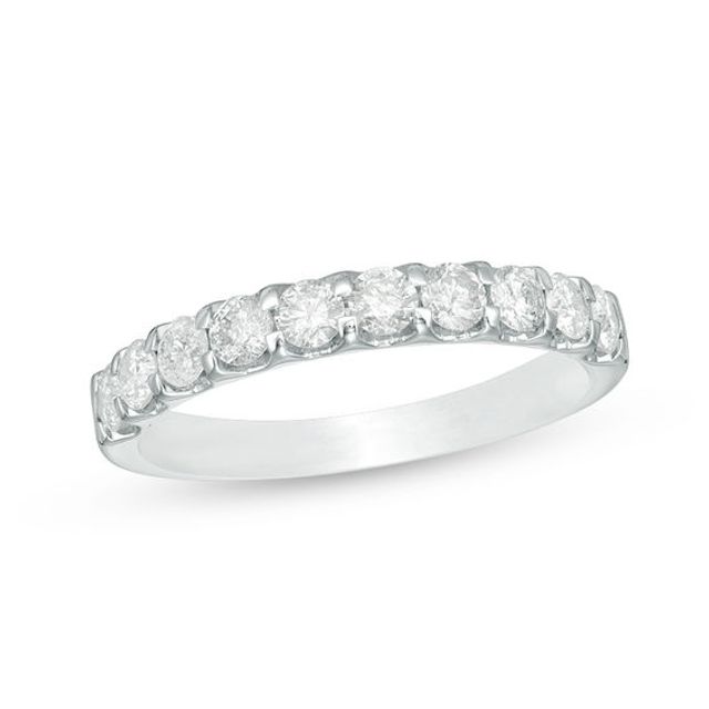 7/8 CT. T.w. Diamond Wedding Band in 10K White Gold