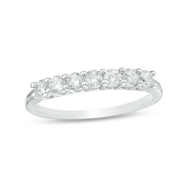 5/8 CT. T.w. Diamond Seven Stone Anniversary Band in 10K White Gold