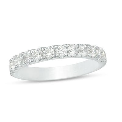 7/8 CT. T.w. Diamond Wedding Band in 10K White Gold