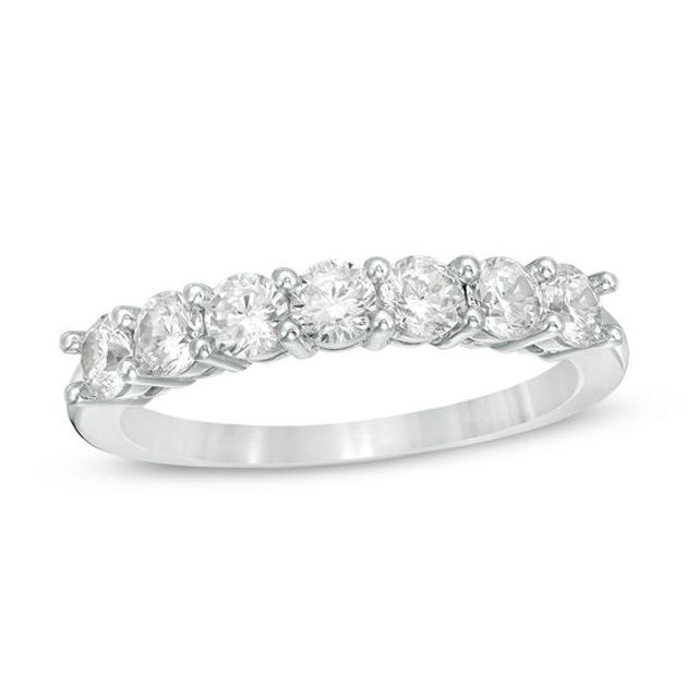 3/4 CT. T.w. Diamond Seven Stone Anniversary Band in 10K White Gold