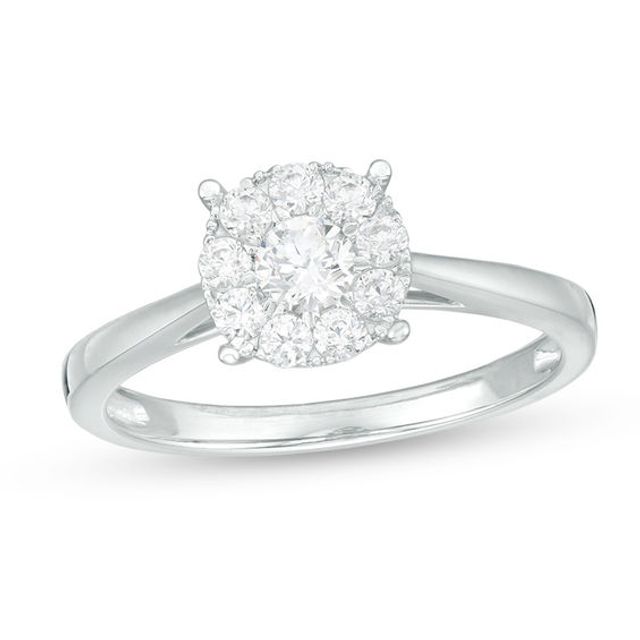 1/2 CT. T.w. Diamond Frame Engagement Ring in 10K Gold