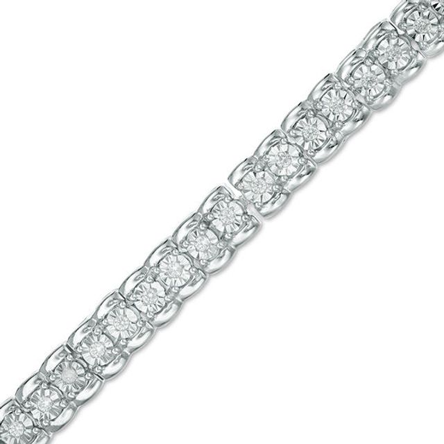 1/2 CT. T.w. Diamond Tennis Bracelet in Sterling Silver - 7.25"