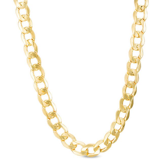 Men's 3.85mm Solid Glitter Rope Chain Necklace in 14K Gold - 24