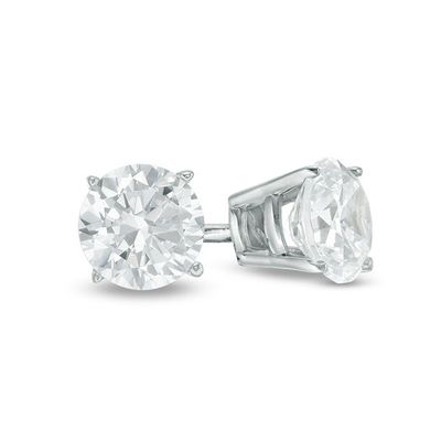 3/4 CT. T.w. Certified Diamond Solitaire Stud Earrings in 14K White Gold (I/Si2)