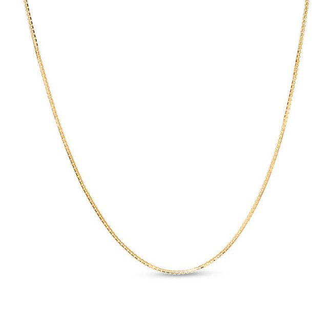 Ladies' 0.95mm Adjustable Box Chain Necklace in 14K Gold - 22"