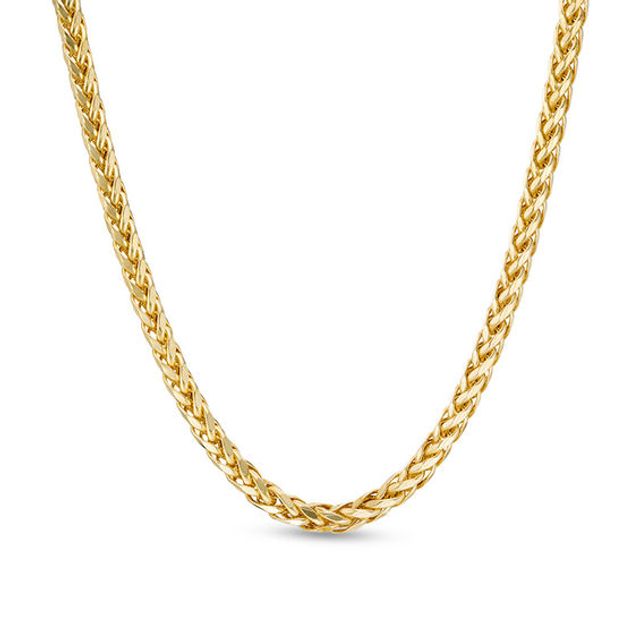 Ladies' 3.15mm Diamond-Cut Franco Snake Chain Necklace in Hollow 14K Gold - 18"