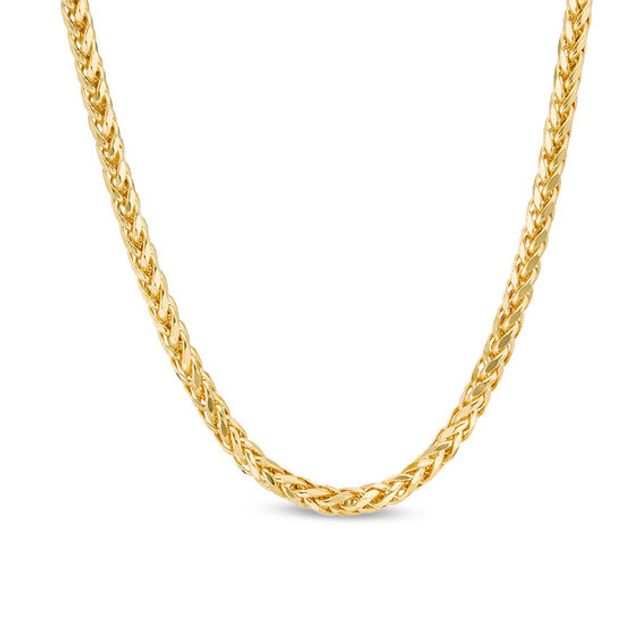 Men's 3.15mm Diamond-Cut Franco Snake Chain Necklace in Hollow 14K Gold - 24"