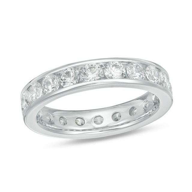2 CT. T.w. Diamond Channel-Set Eternity Band in 14K White Gold (H/Si2)