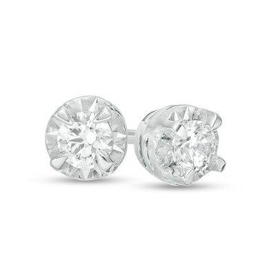 1/6 CT. T.w. Diamond Solitaire Stud Earrings in 10K White Gold