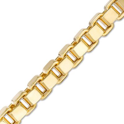 Made in Italy Men's 7.1mm Box Chain Bracelet in 10K Gold - 9"