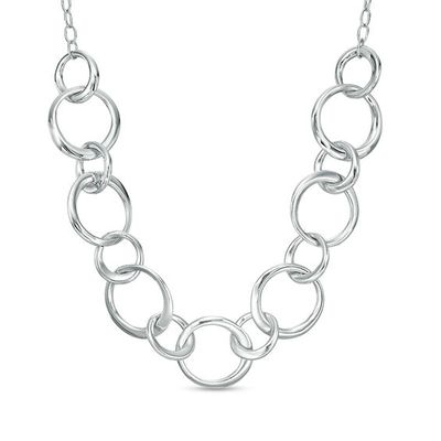 Made in Italy Multi-Circle Link Necklace in Sterling Silver - 18.5"