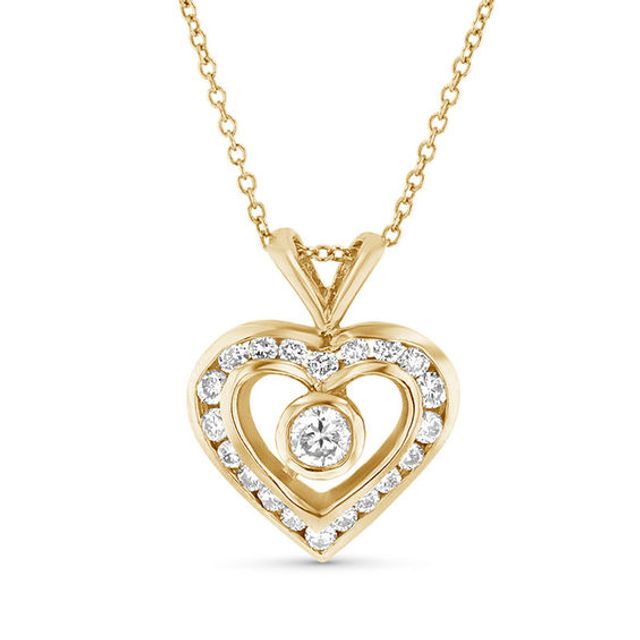 5/8 CT. T.w. Diamond Heart Pendant in 14K Gold (I/Si2)