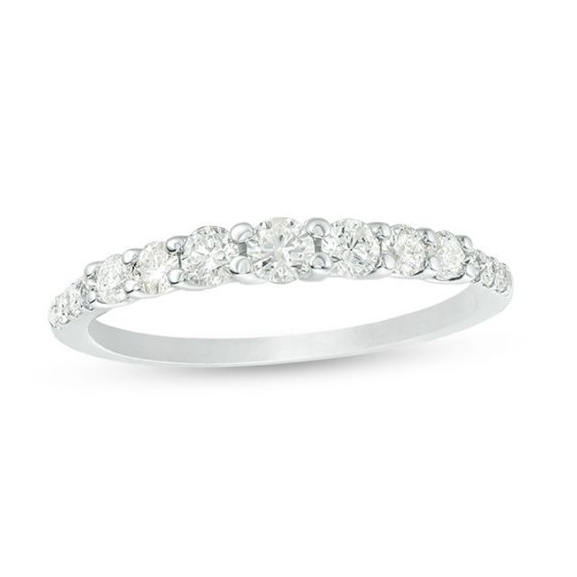 1/2 CT. T.w. Diamond Graduated Anniversary Band in 14K White Gold