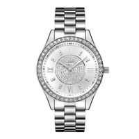 Ladies' JBW Mondrian 1/6 CT. T.w. Diamond and Crystal Accent Watch with Silver-Tone Dial (Model: J6303A)