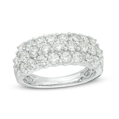 2 CT. T.w. Diamond Multi-Row Anniversary Band in Platinum