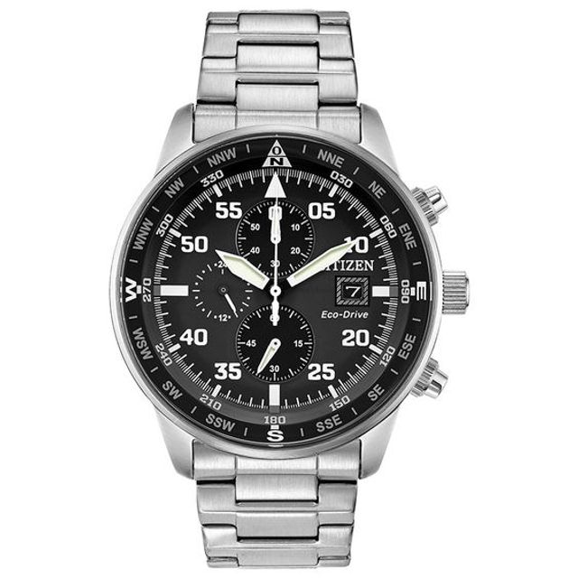 Men's Citizen Eco-DriveÂ® Brycen Chronograph Watch with Black Dial (Model: Ca0690-53E)