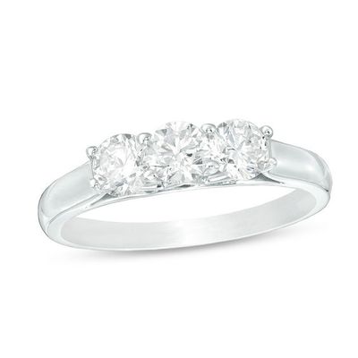 1 CT. T.w. Diamond Past Present FutureÂ® Engagement Ring in 14K White Gold