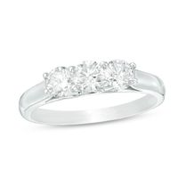 1 CT. T.w. Diamond Past Present FutureÂ® Engagement Ring in 14K White Gold