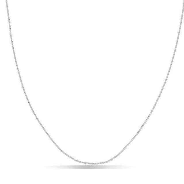 Ladies' 0.88mm Adjustable Diamond-Cut Wheat Chain Necklace in 14K Gold