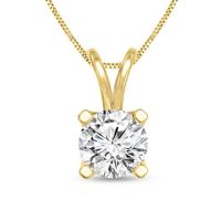CT. Certified Diamond Solitaire Pendant in 14K Gold (I/Vs2