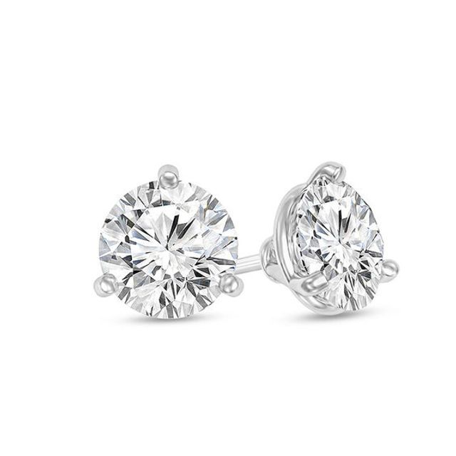 1/ CT. T.w. Certified Diamond Solitaire Stud Earrings in 14K Gold (I/Vs2