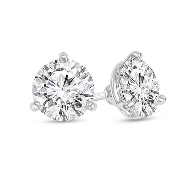 1-3/8 CT. T.w. Certified Diamond Solitaire Stud Earrings in 14K White Gold (I/Si2)