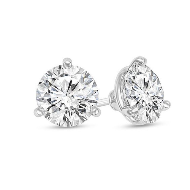 1/3 CT. T.w. Certified Diamond Solitaire Stud Earrings in 14K White Gold (I/Si2)