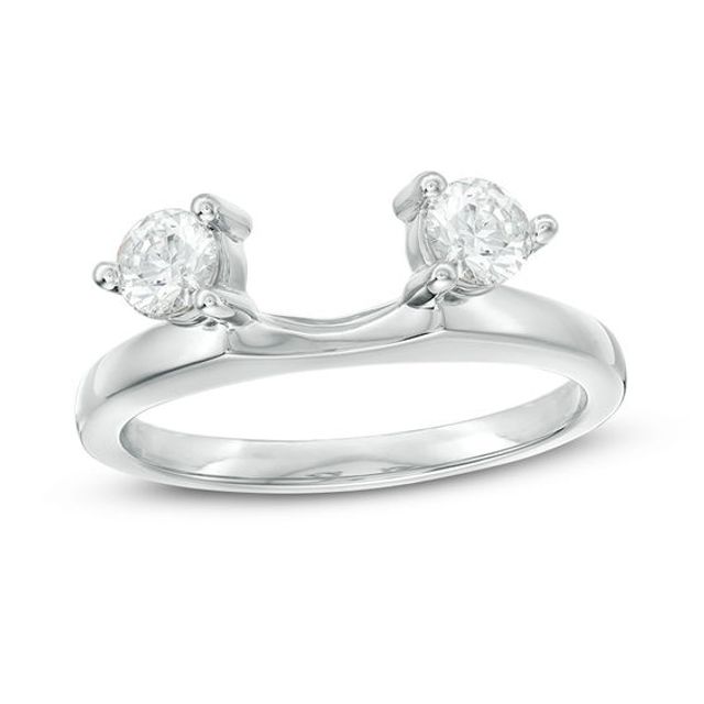 1/2 CT. T.w. Diamond Solitaire Enhancer in 14K White Gold