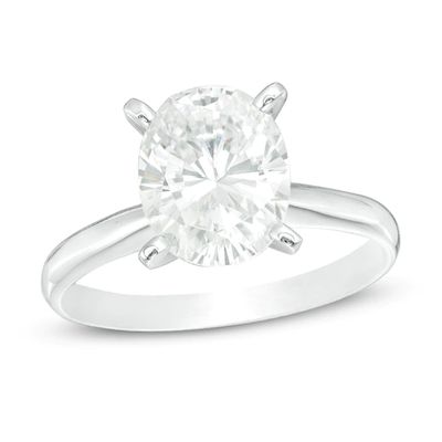 3 CT. Certified Oval Diamond Solitaire Engagement Ring in 14K White Gold (I/I1)