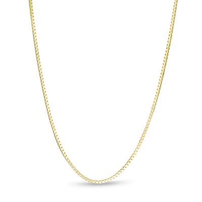 Made in Italy 0.7mm Box Chain Necklace in 10K Gold - 18"
