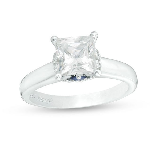 Vera Wang Love Collection 2-1/6 CT. T.w. Certified Princess-Cut Diamond Engagement Ring in 14K White Gold (I/Si2)