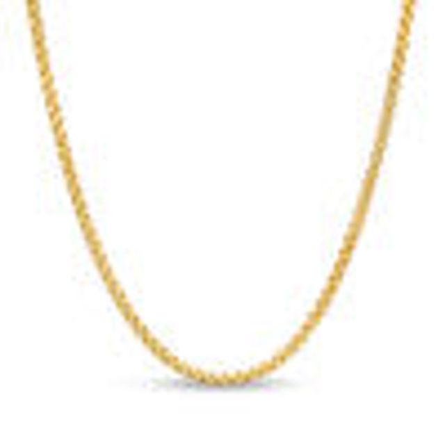 2.4mm Round Box Chain Necklace in 14K Gold - 20"